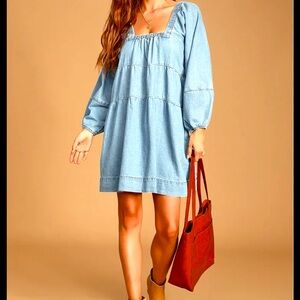 *SOLD OUT* Anthropologie denim baby mini dress